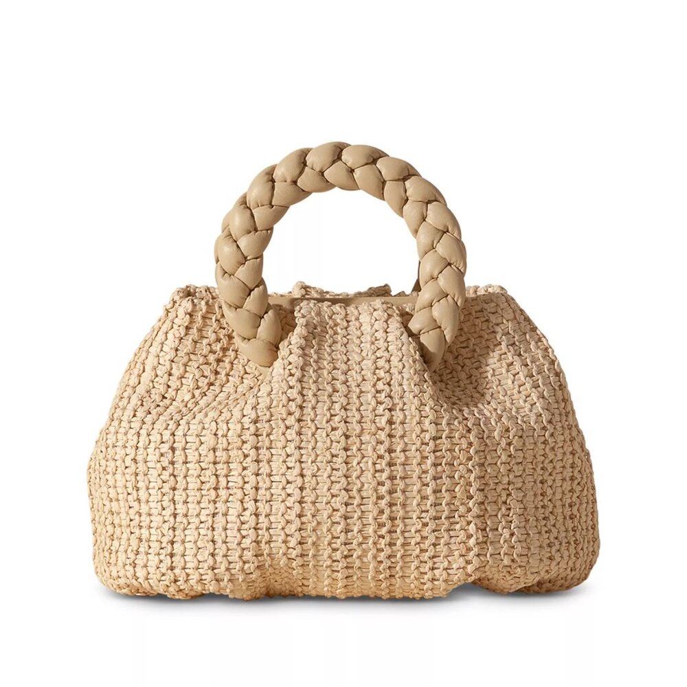 Hereu Bombom M Raffia Crossbody Bag in Natural